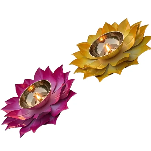 THE_HOMEROOTS_Large_Lotus_Shaped_Brass_Diya_6_Inch_Multicolor_Center_Wick_Holder_Pital_Akhand_Kamal_Deep_Vilakku_For_Puja_Home_Decor_Diwali_Gifting_-_Pack_Of_2