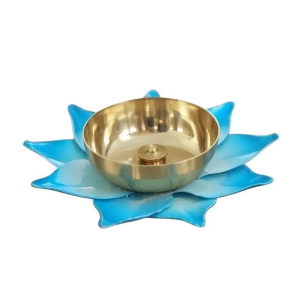 THE_HOMEROOTS_Pack_Of_1_Pc_Lotus_Shaped_Brass_Diya_3_Inch_Multicolor_Center_Wick_Holder_Pital_Akhand_Kamal_Deep_Vilakku_For_Puja_Home_Decor_Diwali_Gifting_-_Pack_Of_3