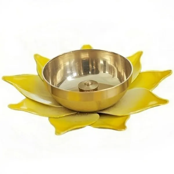 THE_HOMEROOTS_Pack_Of_1_Pc_Lotus_Shaped_Brass_Diya_3_Inch_Multicolor_Center_Wick_Holder_Pital_Akhand_Kamal_Deep_Vilakku_For_Puja_Home_Decor_Diwali_Gifting_-_Pack_Of_3