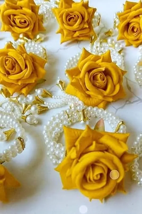 THE_HOMEROOTS_Artificial_Yellow_Rose_Pearl_Adjustable_Bracelet_For_Women_Girls_Handcrafted_Floral_Bracelet_For_Rakhi_Wedding_Party_Gifting_Pack_Of_6