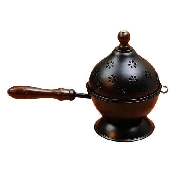 THE_HOMEROOTS_Metal_Dhoop_Dani_Incense_Burner_Matte_Black_Loban_Holder_Aarti_Stand_For_Puja_Room_Home_Temple_Office_-_Pack_Of_1