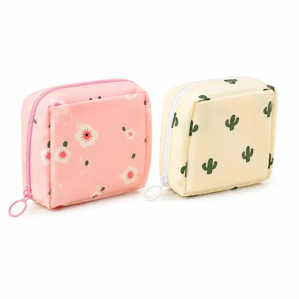 Women_S_Sanitary_Pad_Organizer_Pouch_Portable_Zipper_Storage_Bag_For_Sanitary_Napkins_Pads_Small_Essentials_Compact_Travel_Carrying_Case_Assorted_Color_Pack_Of_2
