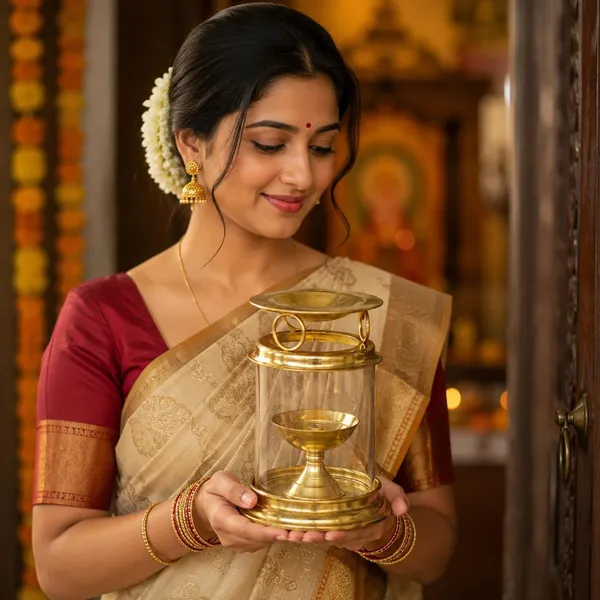 The_Home_Roots_Brass_Aromatherapy_Oil_Diya_With_Glass_Cover_For_Pooja_Traditional_Brass_Oil_Lamp_For_Home_Temple_Mandir_Prayer_Room_Festive_Decor