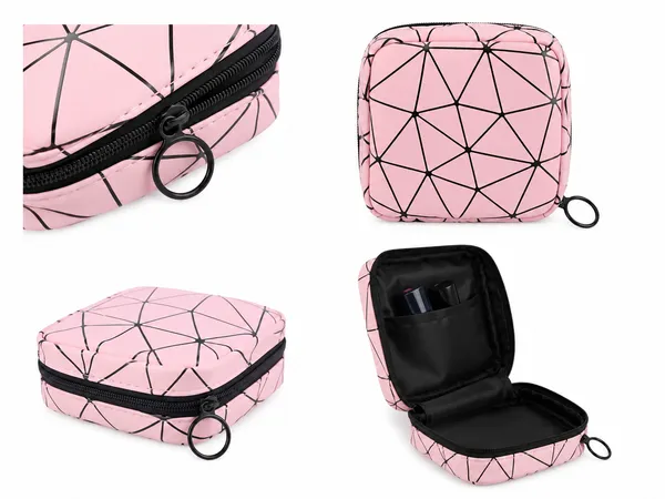 THE_HOMEROOTS_Sanitary_Napkin_Storage_Pouch_for_Women_&_Girls_|_Waterproof_PU_Leather_Period_Pad_Organizer_|_Travel_Hygiene_Pouch_with_Inner_Pocket_&_Smooth_Zipper_|_Multipurpose_Cosmetic,_Charger_&_Accessories_Storage_Bag_|_15_x_15_cm_|_Pack_of_2