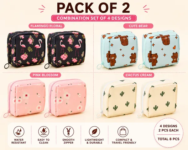 THE_HOMEROOTS_Sanitary_Napkin_Storage_Pouch_for_Women_&_Girls_|_Waterproof_PU_Leather_Period_Pad_Organizer_|_Travel_Hygiene_Pouch_with_Inner_Pocket_&_Smooth_Zipper_|_Multipurpose_Cosmetic,_Charger_&_Accessories_Storage_Bag_|_15_x_15_cm_|_Pack_of_2