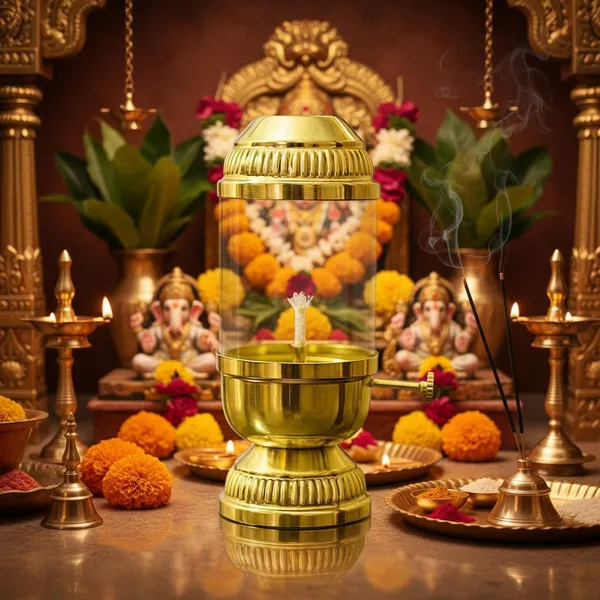 THE_HOMEROOTS_Akhand_Deep_Brass_Table_Diya_(Height:_10_Inch)