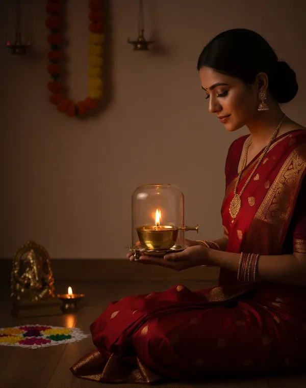 THE_HOMEROOTS_Brass_Akhand_Jyot_Diya_with_Glass_Cover_|_Adjustable_Wick_Control_System_|_Long_Burning_Akhand_Deepak_for_Mandir,_Pooja,_Aarti,_Diwali_&_Religious_Ceremonies_|_Traditional_Brass_Oil_Lamp_|__5.5"_Height_(_Size_No._3_)