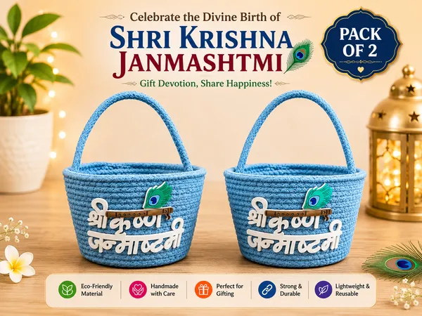 THE_HOMEROOTS_Shri_Krishna_Janmashtami_Jute_Cotton_Gift_Basket_|_Eco-Friendly_Handmade_Return_Gift_Hamper_Basket_with_Handle_|_Multi-Purpose_Pooja_Basket_for_Janmashtami,_Baby_Shower,_Return_Favors,_Gift_Packing_|_7_x_5_Inch_|_Pack_of_2