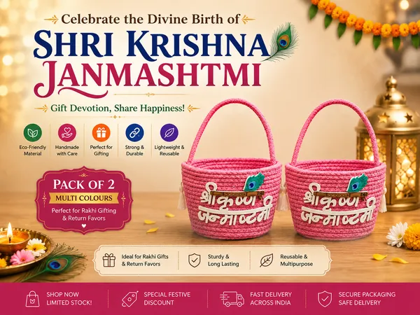 THE_HOMEROOTS_Shri_Krishna_Janmashtami_Jute_Cotton_Gift_Basket_|_Eco-Friendly_Handmade_Return_Gift_Hamper_Basket_with_Handle_|_Multi-Purpose_Pooja_Basket_for_Janmashtami,_Baby_Shower,_Return_Favors,_Gift_Packing_|_7_x_5_Inch_|_Pack_of_2