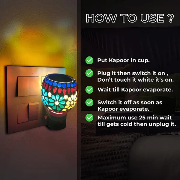 THE_HOMEROOTS_Raincart_Ceramic_Kapoor_Dani_Stand_Kapur_Incense_Burner_Aroma_Oil_Diffuser_Cum_Night_Lamp_With_Switch_For_Home_Gift_Night_Lamp_(6_Cm,_Multicolor)_-_Pack_Of_2