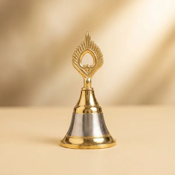 THE_HOMEROOTS_Mayur_Design_Brass_Hand_Bell_|_Traditional_Pooja_Ghanti_for_Mandir,_Temple,_Aarti_&_Daily_Worship_|_Decorative_Brass_Bell_with_Auspicious_Sound_|_Gold_Finish_|_Pack_of_5