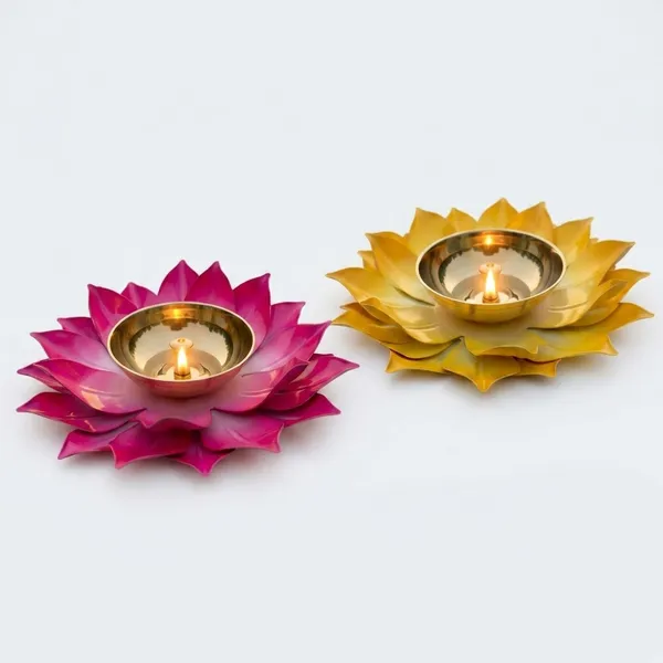 THE_HOMEROOTS_Large_Lotus_Shaped_Brass_Diya_6_Inch_Multicolor_Center_Wick_Holder_Pital_Akhand_Kamal_Deep_Vilakku_For_Puja_Home_Decor_Diwali_Gifting_-_Pack_Of_2