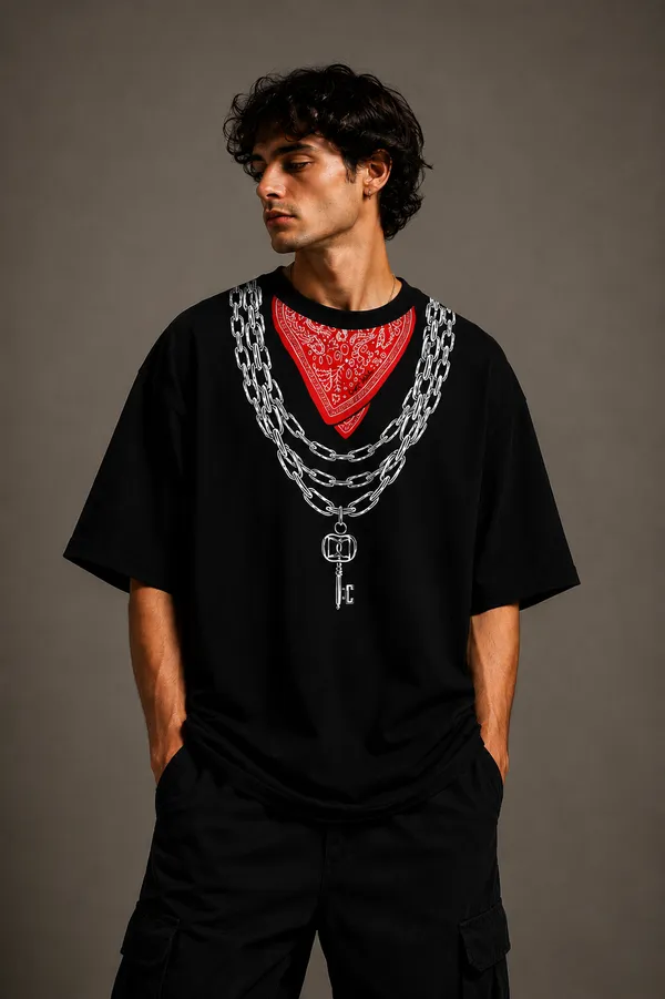 Chain_Syndicate_Bandana_Streetwear_100%_Premium_Cotton_Bio-Wash_Oversized_T-Shirt