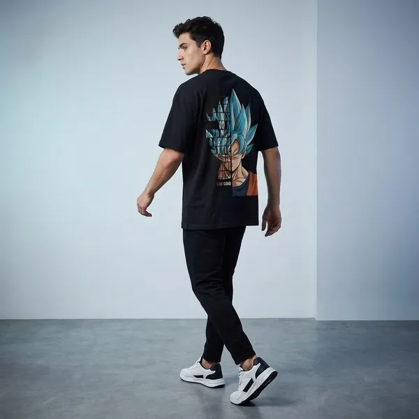 Blue_Aura_Anime_Warrior_Oversized__100%_Cotton_Bio_-_Wash_T-Shirt