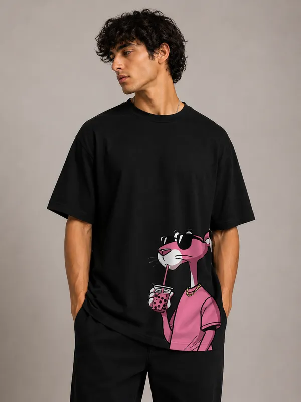 Pink_Pantherr_Oversized_Unisex_100%_Premium_Cotton_Bio-Wash_T-Shirt
