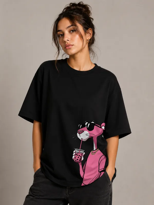 Pink_Pantherr_Oversized_Unisex_100%_Premium_Cotton_Bio-Wash_T-Shirt