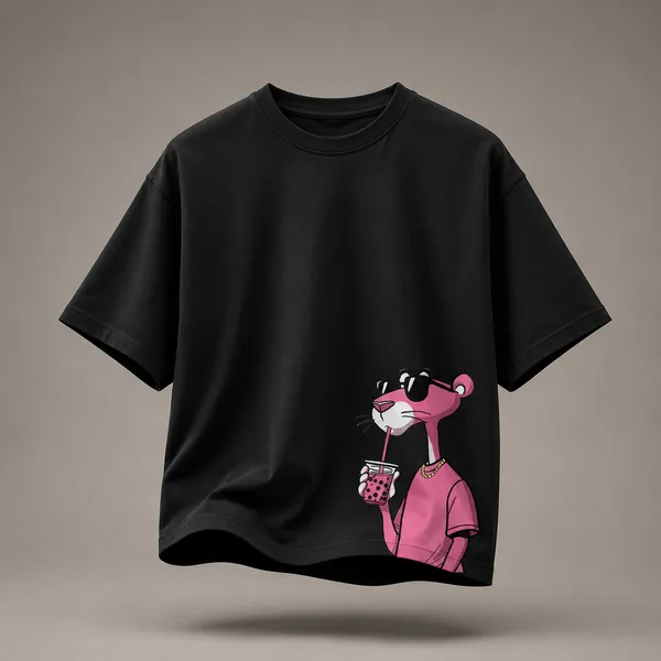 Pink_Pantherr_Oversized_Unisex_100%_Premium_Cotton_Bio-Wash_T-Shirt