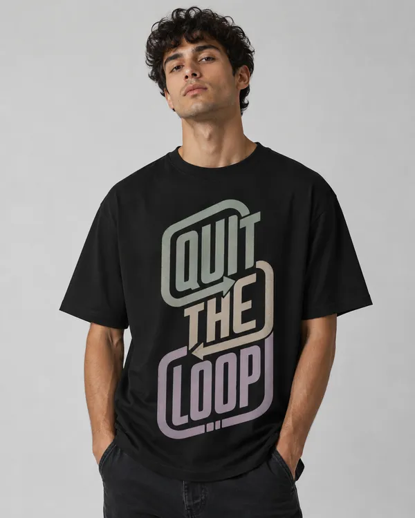 Quit_the_Loop_Standard_Unisex_100%_Premium_Cotton_Bio-Wash_T-Shirt
