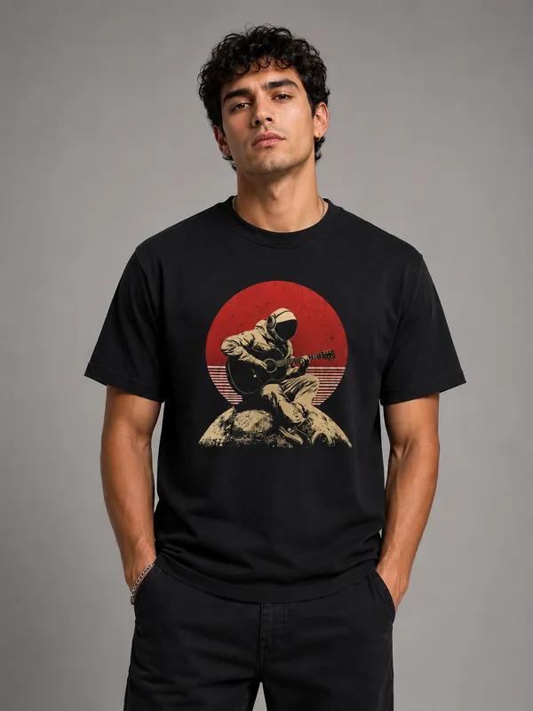 Cosmic_Strings_Astronaut_Guitar_100%_Premium_Cotton_Bio-Wash_T-Shirt