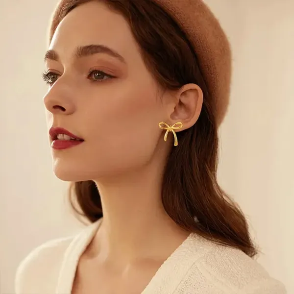 Gold_Stainless_Steel_Alloy_Earrings_For_Women