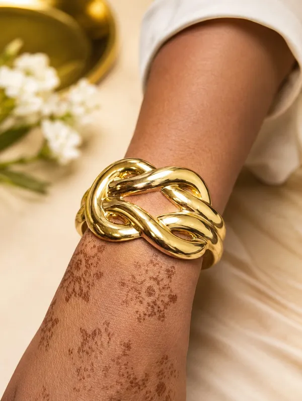 Gold_Stainless_Steel_Alloy_Bracelet_For_Women