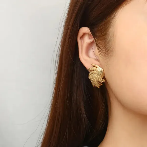 Gold_Stainless_Steel_Alloy_Earrings_For_Women