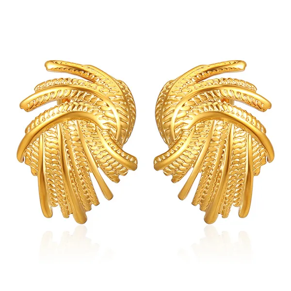 Gold_Stainless_Steel_Alloy_Earrings_For_Women