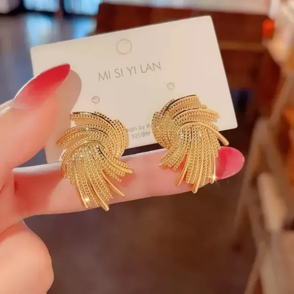 Gold_Stainless_Steel_Alloy_Earrings_For_Women