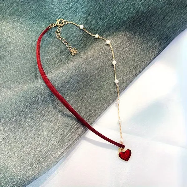 Red_And_Gold_Stainless_Steel_Alloy_Necklace_For_Women