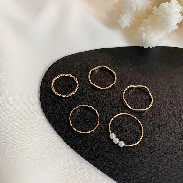 Gold_Stainless_Steel_Alloy_Ring_For_Women_Set_Of_5