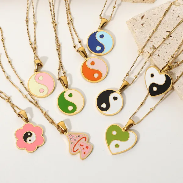 Multicolor_Stainless_Steel_Alloy_Necklace_For_Women_Set_Of_9