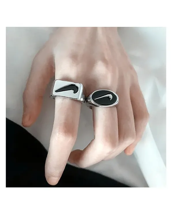 Silver_Stainless_Steel_Alloy_Ring_For_Women_Set_Of_2