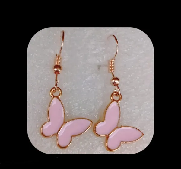 Pink_Stainless_Steel_Alloy_Earrings_For_Women