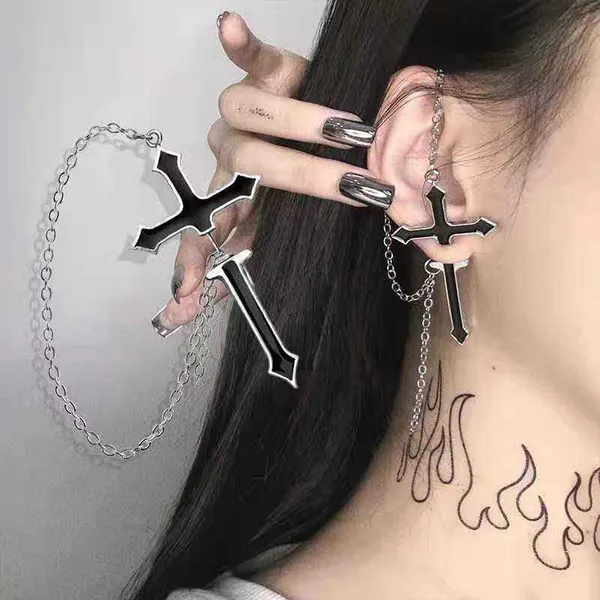 Black_Stainless_Steel_Alloy_Earrings_For_Women