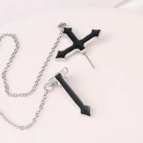 Black_Stainless_Steel_Alloy_Earrings_For_Women