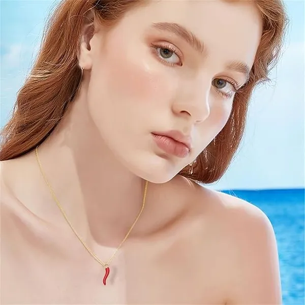 Gold_And_Red_Stainless_Steel_Alloy_Necklace_For_Women
