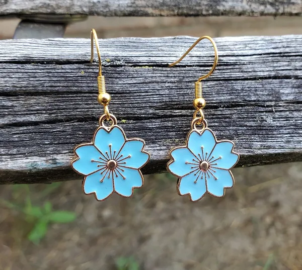 Blue_Stainless_Steel_Alloy_Earrings_For_Women