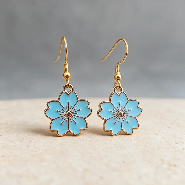 Blue_Stainless_Steel_Alloy_Earrings_For_Women