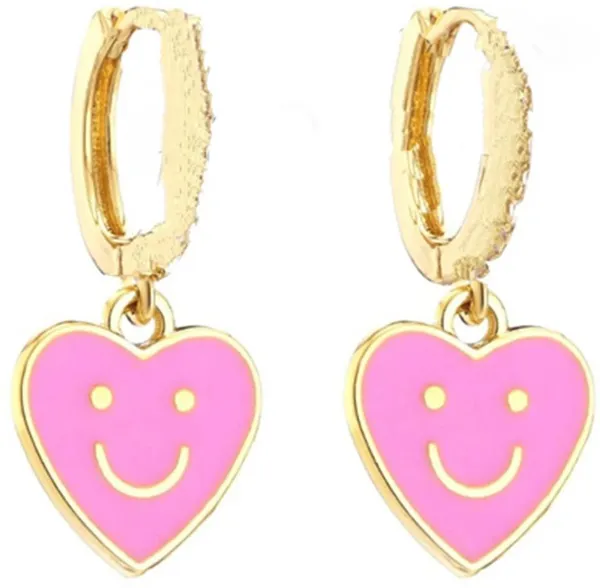 Pink_Stainless_Steel_Alloy_Earrings_For_Women