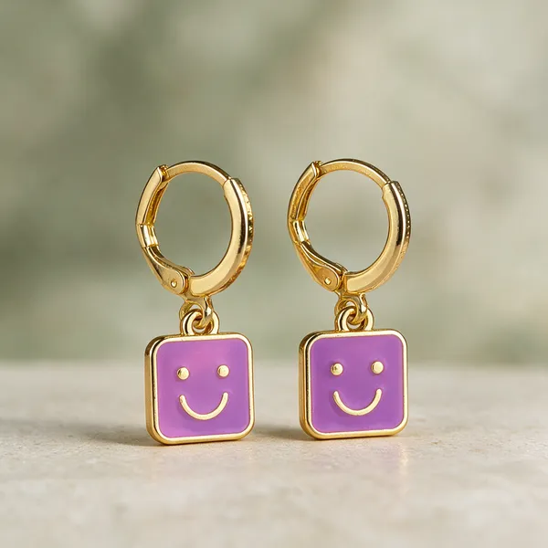 Purple_Stainless_Steel_Alloy_Earrings_For_Women