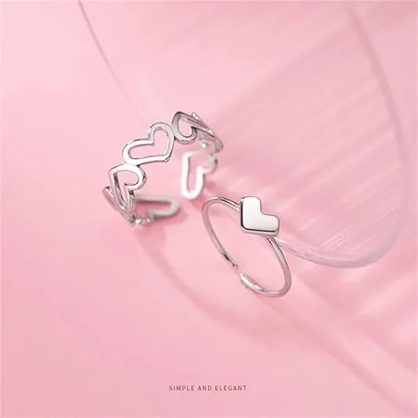 Silver_Stainless_Steel_Alloy_Ring_For_Women_Set_Of_2