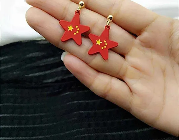 Red_Stainless_Steel_Alloy_Earrings_For_Women