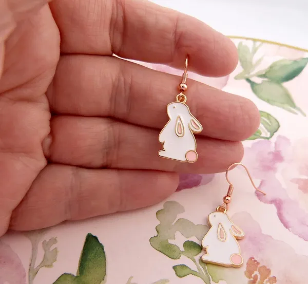 Pink_Stainless_Steel_Alloy_Earrings_For_Women