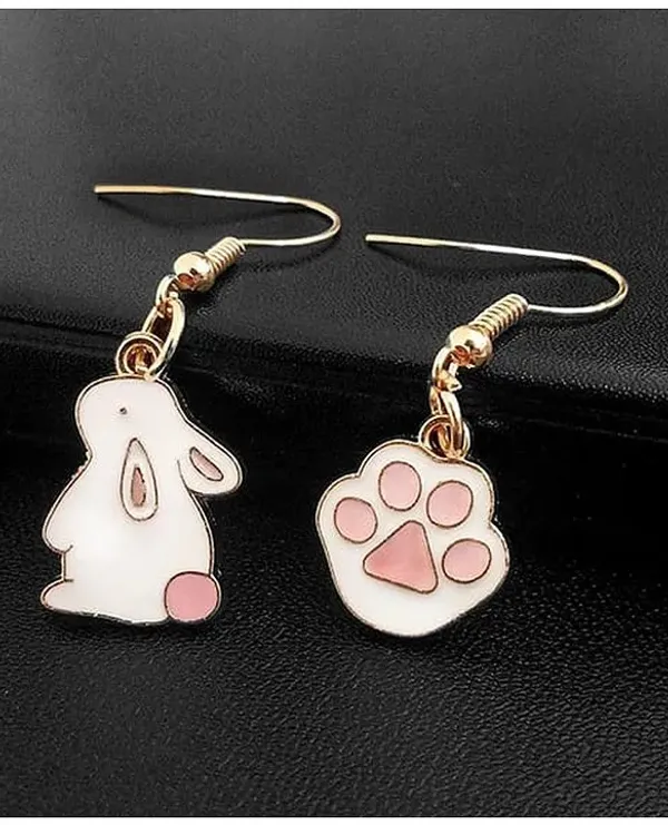 Pink_Stainless_Steel_Alloy_Earrings_For_Women