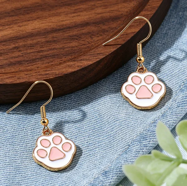 Pink_Stainless_Steel_Alloy_Earrings_For_Women