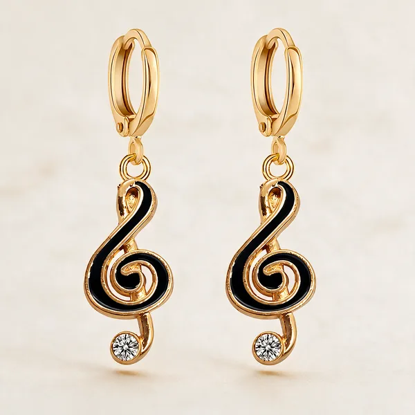 Black_Stainless_Steel_Alloy_Earrings_For_Women