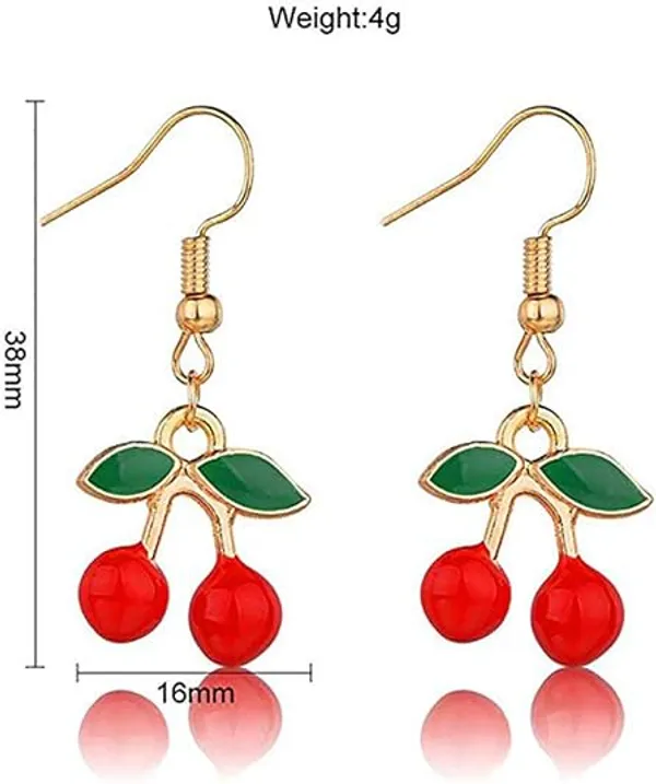 Red_Green_Stainless_Steel_Alloy_Earrings_For_Women
