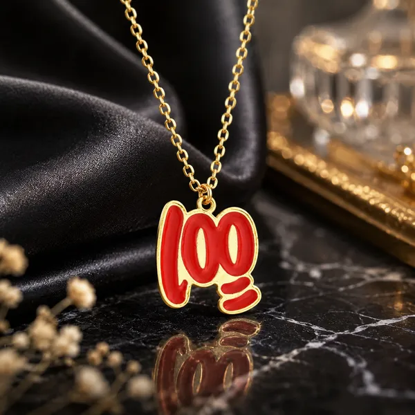 Gold_And_Red_Stainless_Steel_Alloy_Necklace_For_Women