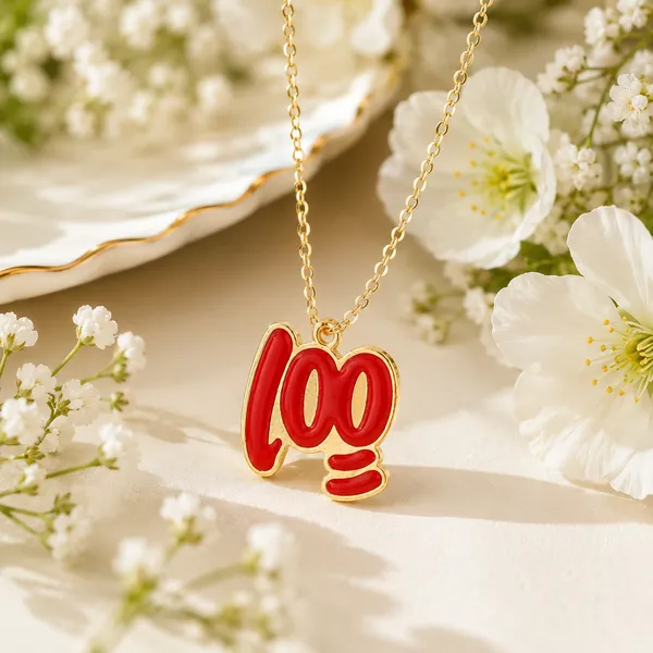 Gold_And_Red_Stainless_Steel_Alloy_Necklace_For_Women