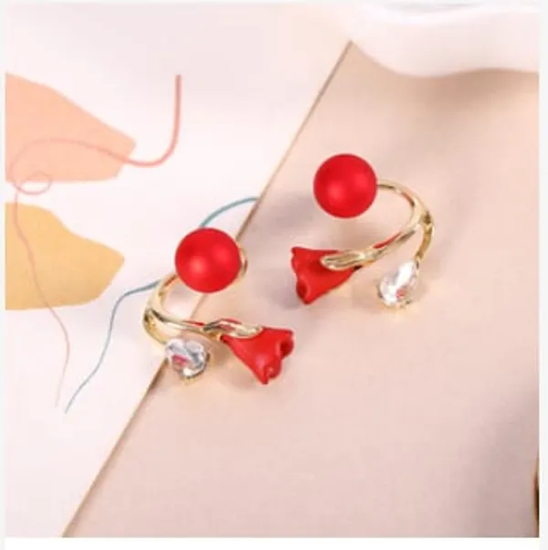 Red_Stainless_Steel_Alloy_Earrings_For_Women